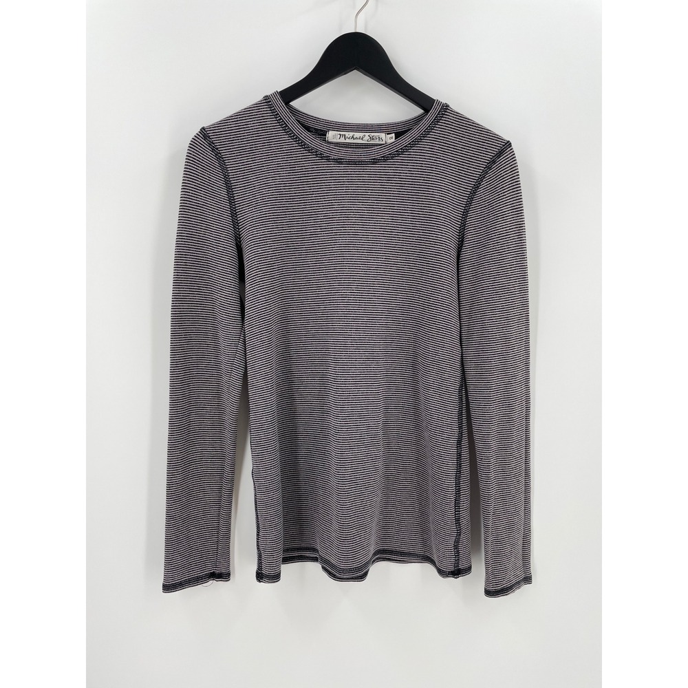 Michael Stars The Original Tee Striped Long Sleeve Top OS Made USA